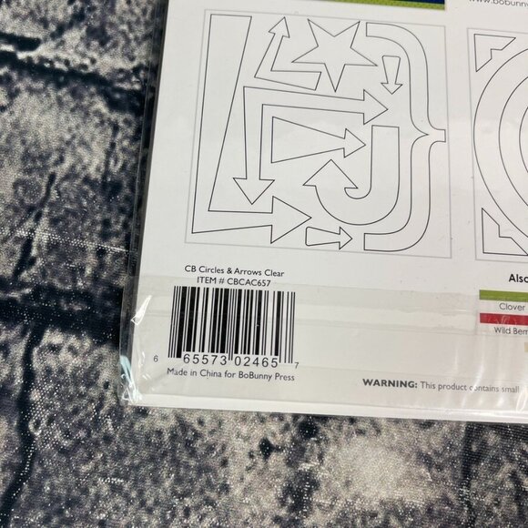 Bo Bunny CHIPBOARD stickers chunky charms Red Black Clear Arrows & Circles - Picture 5 of 12